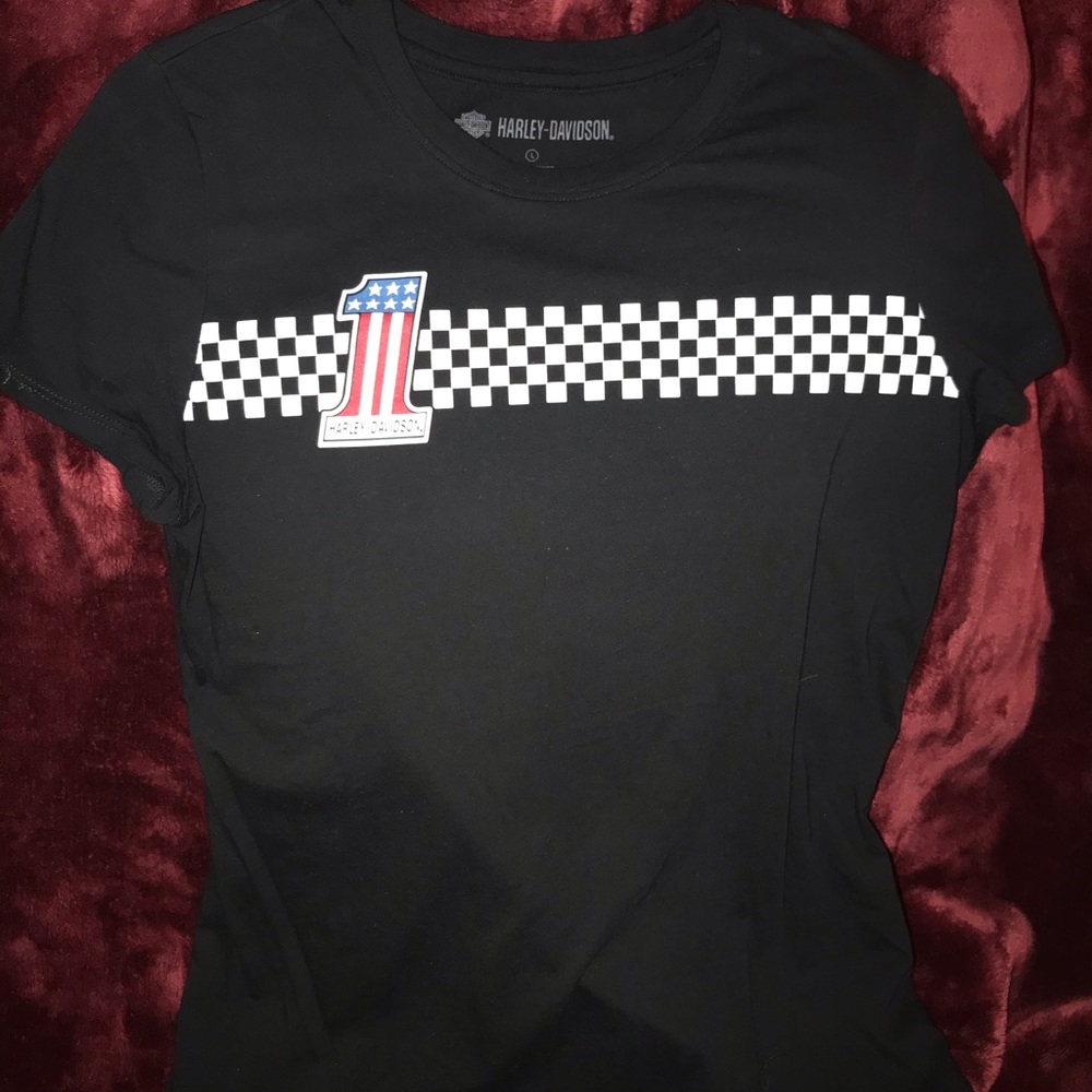 Ladies Harley-Davidson 1 Logo Crew Neck Shirt